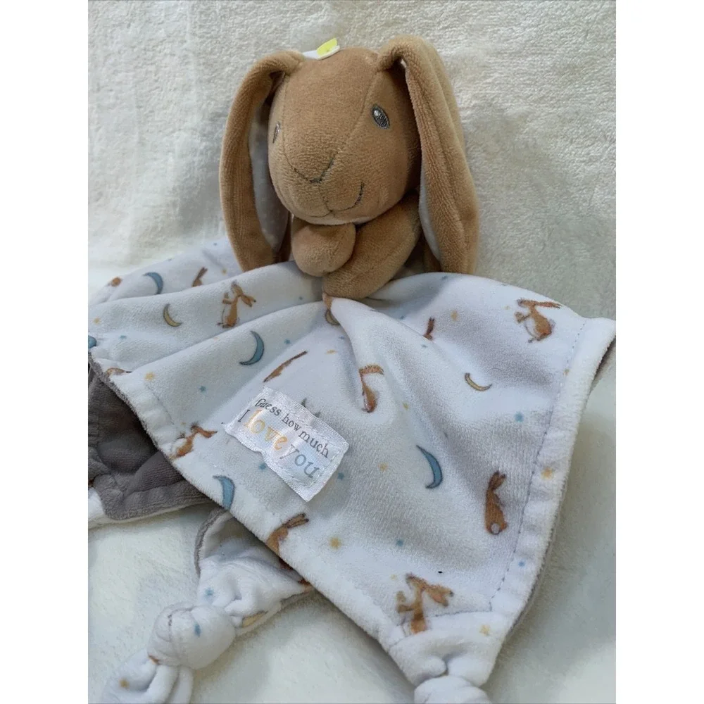 Guess How Much I Love You Bunny Baby‎ Security Blanket Lovey soft knot knotted